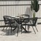 Cosco CosmoLiving by Cosmopolitan, Circi Collection, Dining Table with Glass Top, Black and Charcoal 88289BGYE - alternate 6